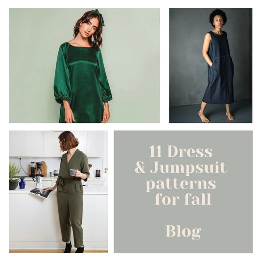 11 Dress and Jumpsuit patterns for fall - Simplifi Fabric