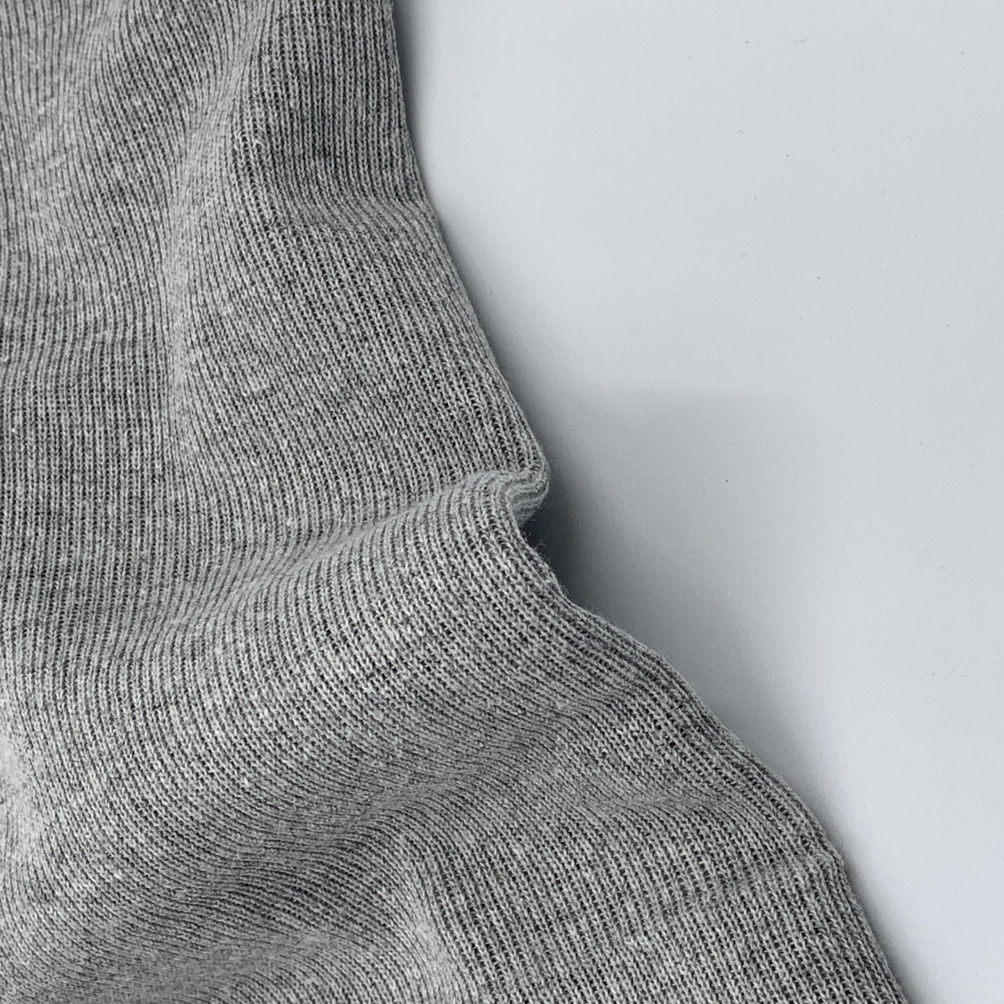 1x1 Organic Cotton / Recycled PET Heavy Rib - Grown & Made in USA - Heather Grey - Simplifi Fabric