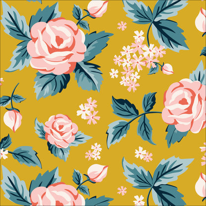 Romantic Roses - Flower Garden - Hang Tight Studio - Cloud 9 Fabrics - Poplin