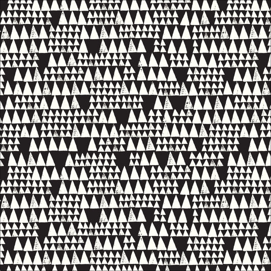 Upwards - Black - Imprint - Eloise Renouf - Cloud 9 Fabrics - Poplin