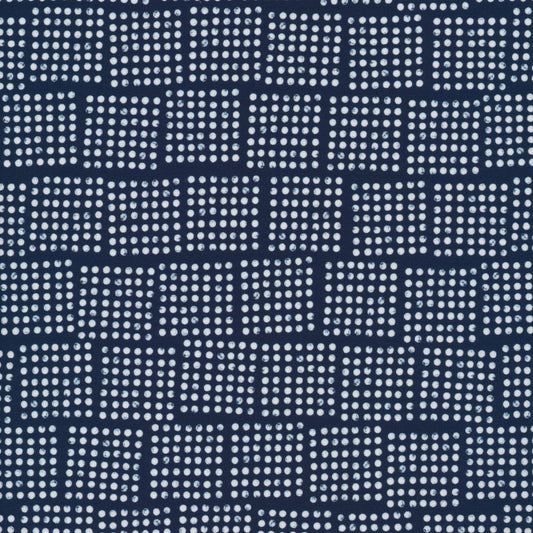 Domino - Blue - Imprint - Eloise Renouf - Cloud 9 Fabrics - Poplin