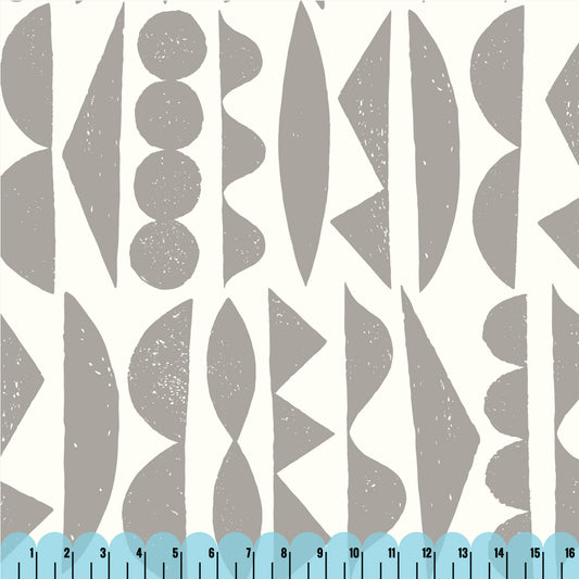 Shape Sorter - Gray - Imprint 108" - Eloise Renouf - Cloud 9 Fabrics - Poplin