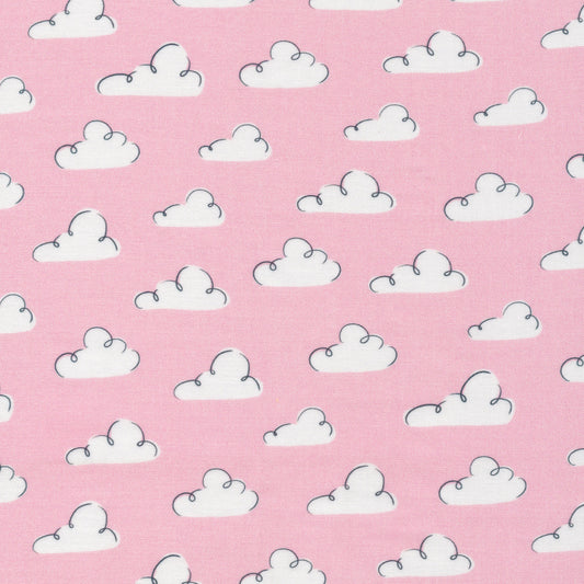 Summer Sky - Pink - Dog Days Of Summer - Krissy Mast - Cloud 9 Fabrics - Poplin