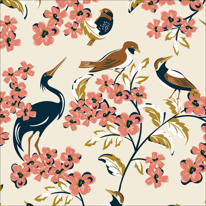 Bird Watching - Enchanted - Hang Tight Studios - Cloud 9 Fabrics - Poplin