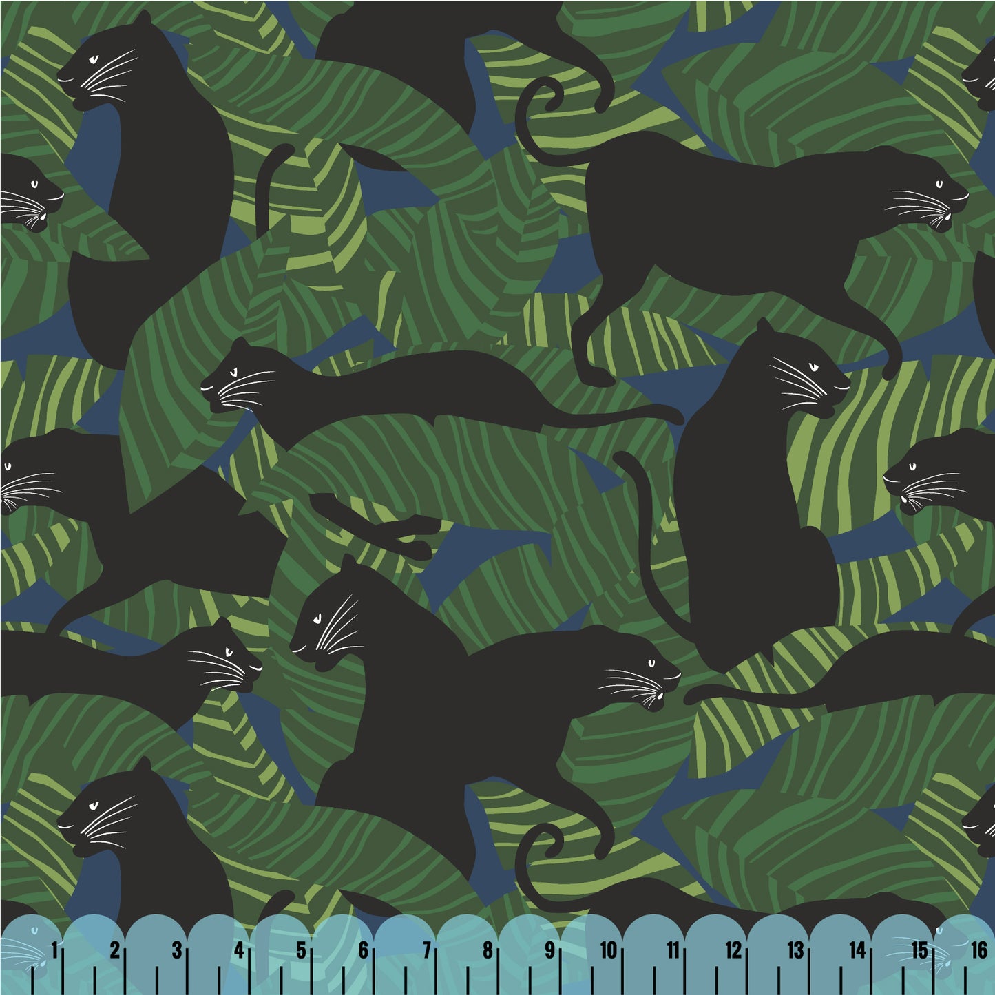 Black Panthers - Coexisting - Ophelia Pang - Cloud 9 Fabrics - Modal Rayon