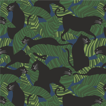 Black Panthers - Coexisting - Ophelia Pang - Cloud 9 Fabrics - Modal Rayon