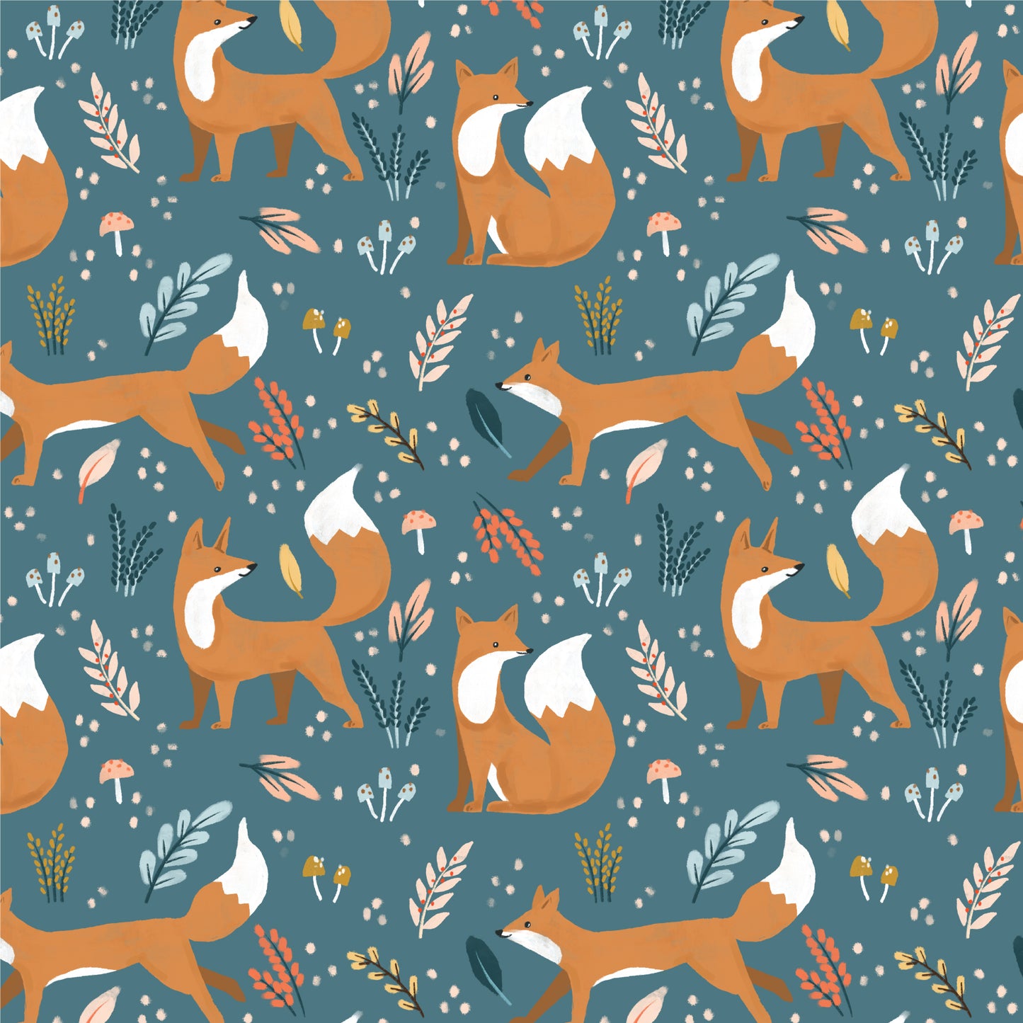 Fox Lair - Woodland Creatures - Dominika Godette - Cloud 9 Fabrics - Poplin