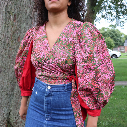 Anne Wrap Blouse PDF Pattern - Lydia Naomi