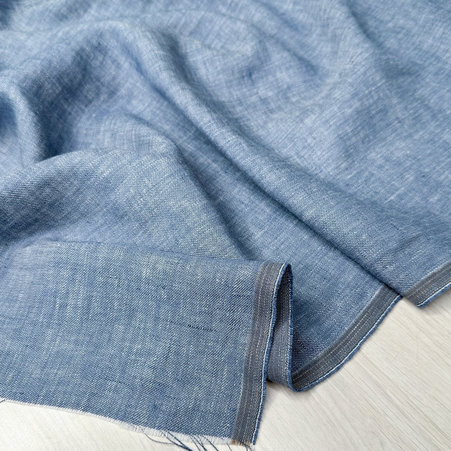 4.5oz Linen Cotton Denim - Blue - Simplifi Fabric