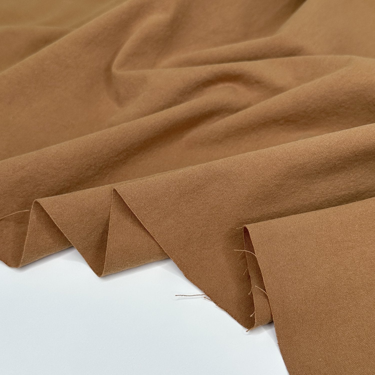 7oz Washed Organic Cotton Canvas - Camel - Simplifi Fabric