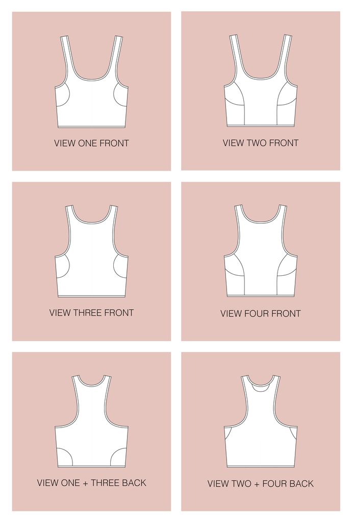 Axis Tank D/E Cup - Paper Sewing Pattern - Sophie Hines