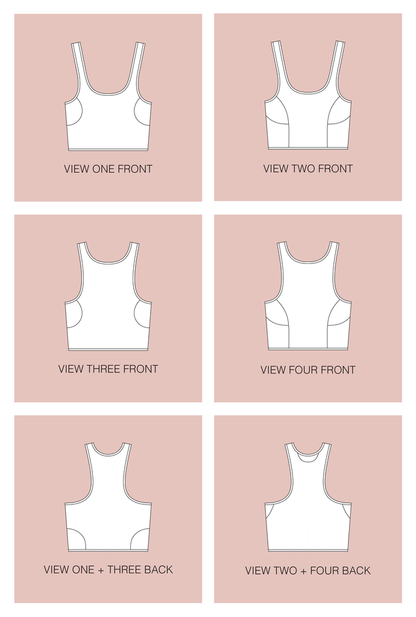 Axis Tank D/E Cup - Paper Sewing Pattern - Sophie Hines