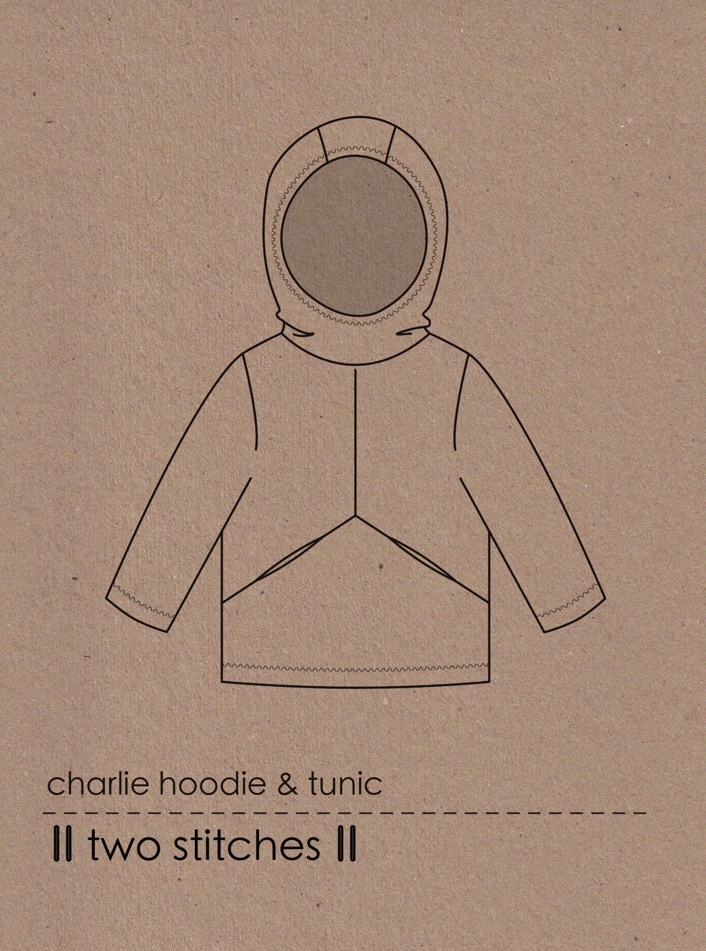 Charlie Hoodie & Tunic - Kids Paper Sewing Pattern - Two Stitches Patterns