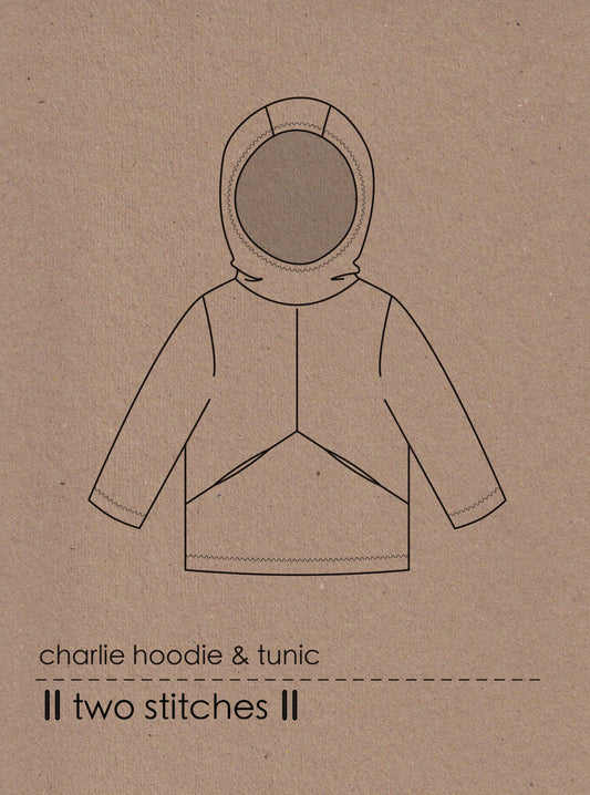 Charlie Hoodie & Tunic - Kids Paper Sewing Pattern - Two Stitches Patterns