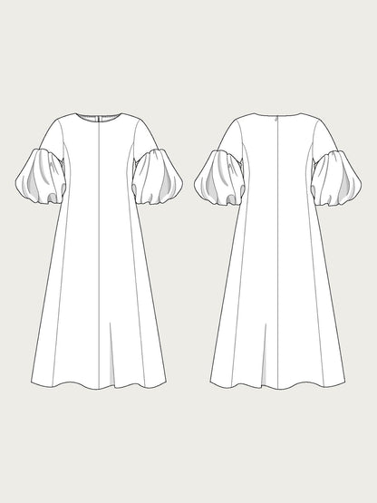 Balloon Sleeve Dress Pattern - The Assembly Line