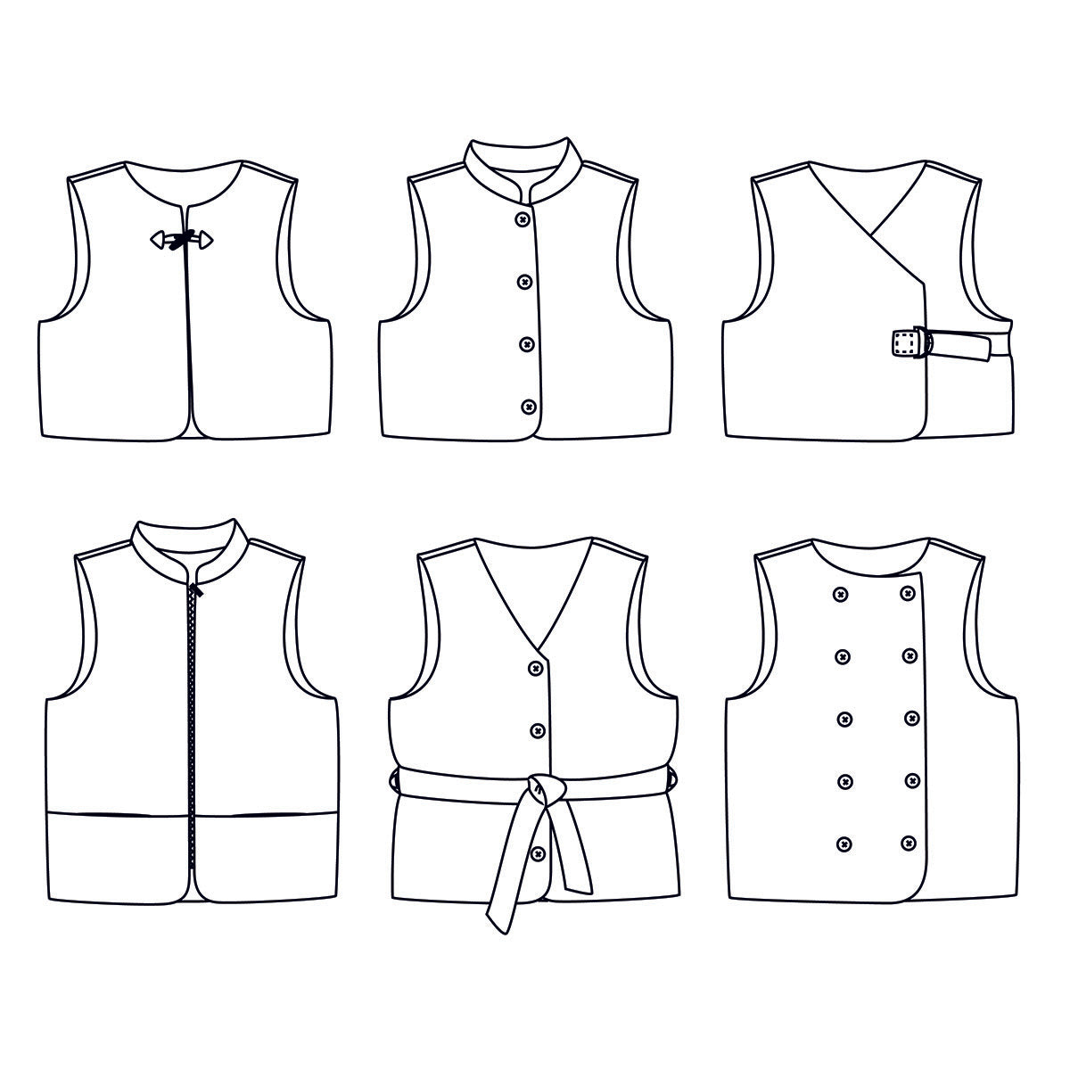 RABAT Vest - Paper Sewing Pattern - Women 32/52 - Ikatee