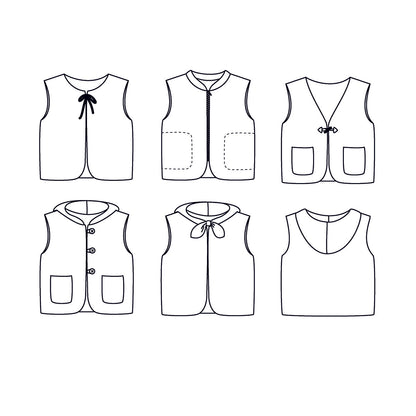 Vienne Vest Sewing Pattern - Kids 3/12Y - Ikatee