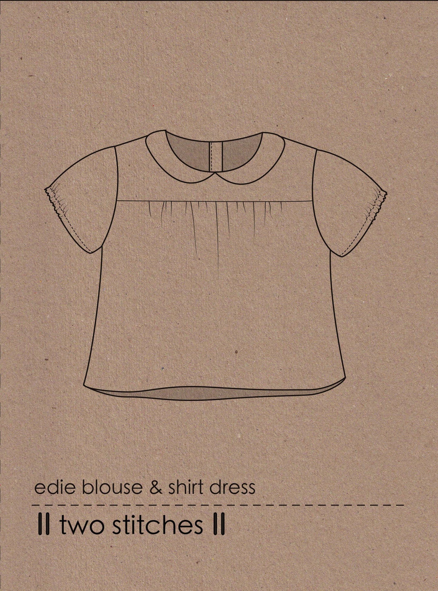 Edie Blouse & Shirtdress - Kids Paper Sewing Pattern - Two Stitches Patterns