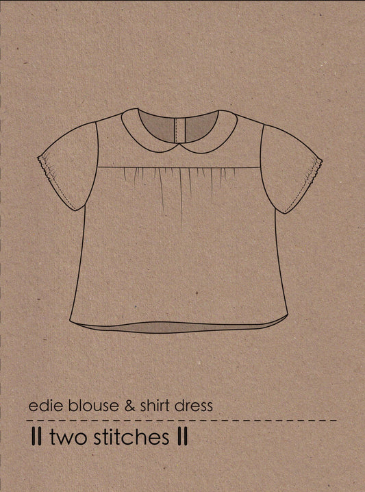 Edie Blouse & Shirtdress - Kids Paper Sewing Pattern - Two Stitches Patterns