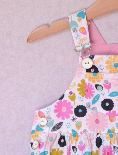 Frankie Dungarees & Dress (6mo-2years) - Kids Paper Sewing Pattern - Two Stitches Patterns