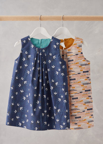 Frida Dress & Swing Top - Kids Paper Sewing Pattern - Two Stitches Patterns