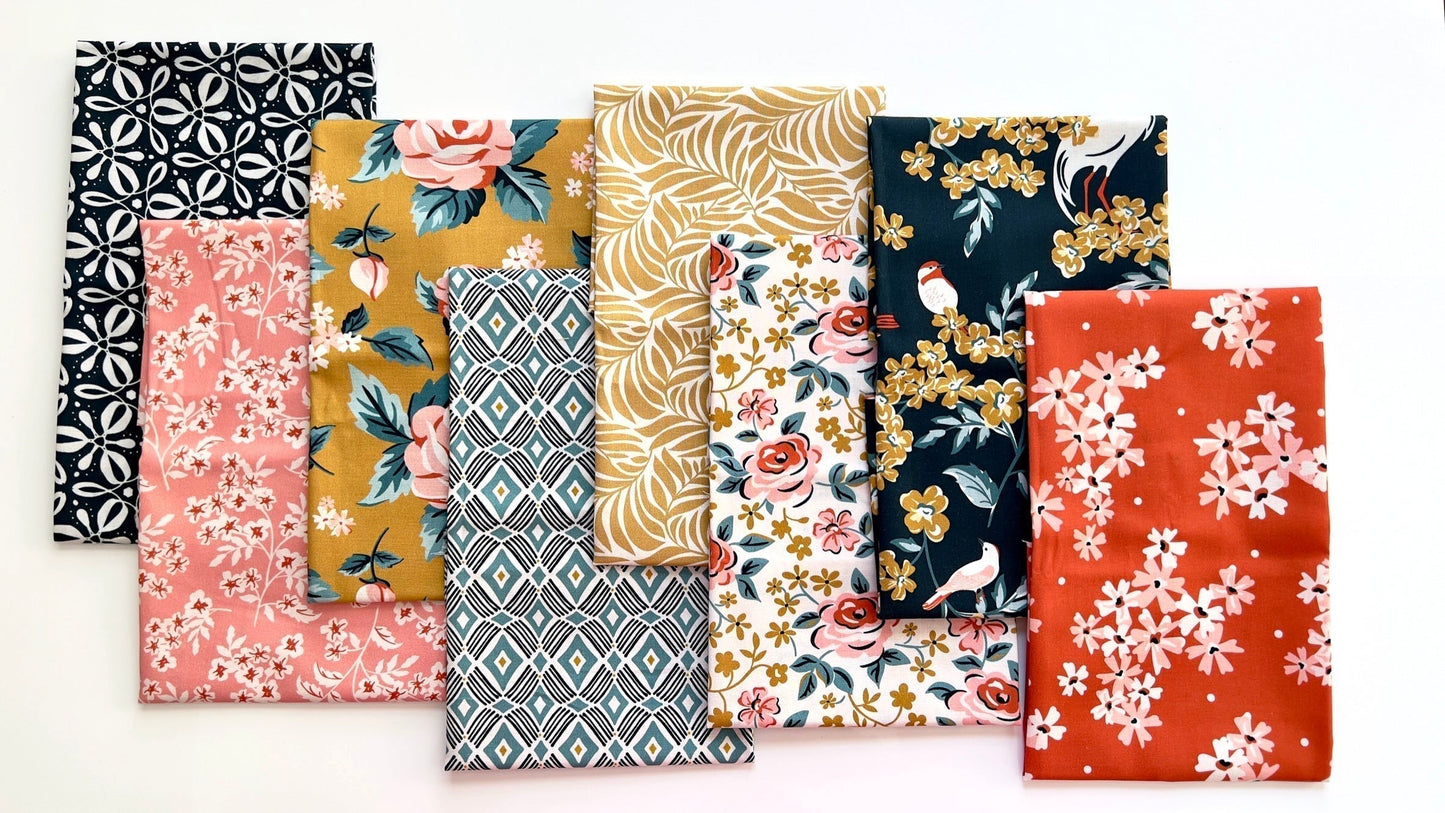 Bird Watching - Flower Garden - Hang Tight Studio - Cloud 9 Fabrics - Poplin