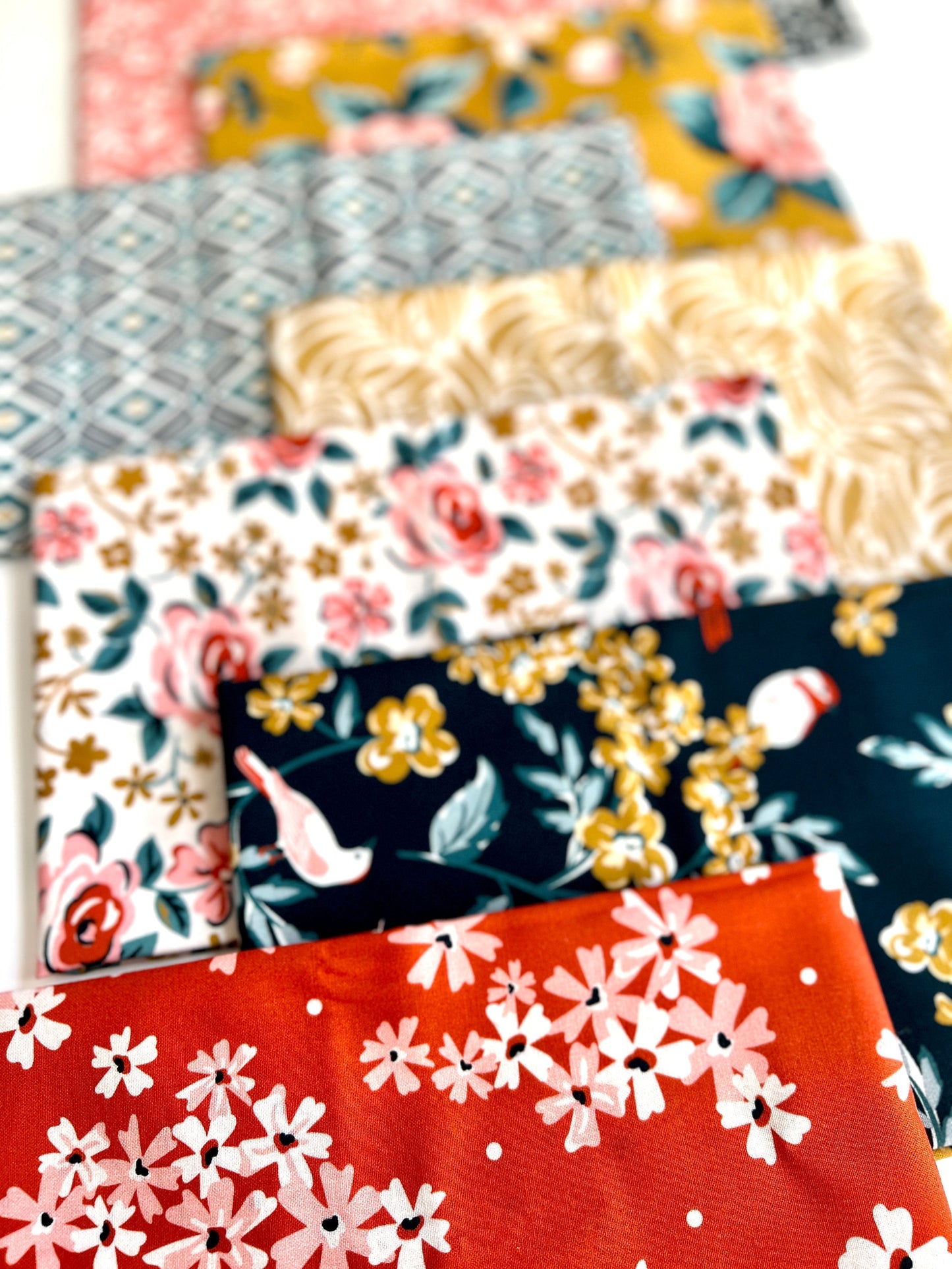 Bird Watching - Flower Garden - Hang Tight Studio - Cloud 9 Fabrics - Poplin