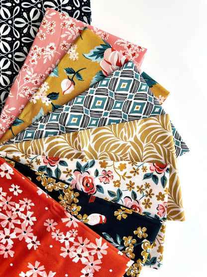 Bird Watching - Flower Garden - Hang Tight Studio - Cloud 9 Fabrics - Poplin