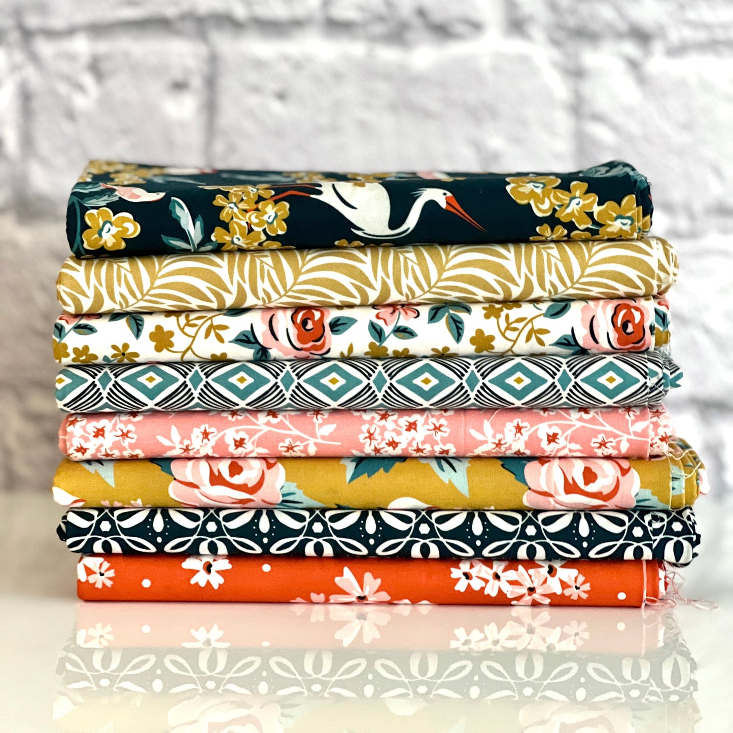 Bird Watching - Flower Garden - Hang Tight Studio - Cloud 9 Fabrics - Poplin