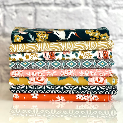 Bird Watching - Flower Garden - Hang Tight Studio - Cloud 9 Fabrics - Poplin