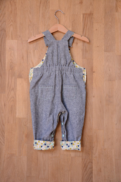 Frankie Dungarees & Dress (6mo-2years) - Kids Paper Sewing Pattern - Two Stitches Patterns