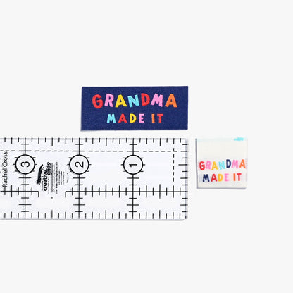 "Grandma Made It - Grandma Loves You!' " Woven Label Pack - Kylie And The Machine