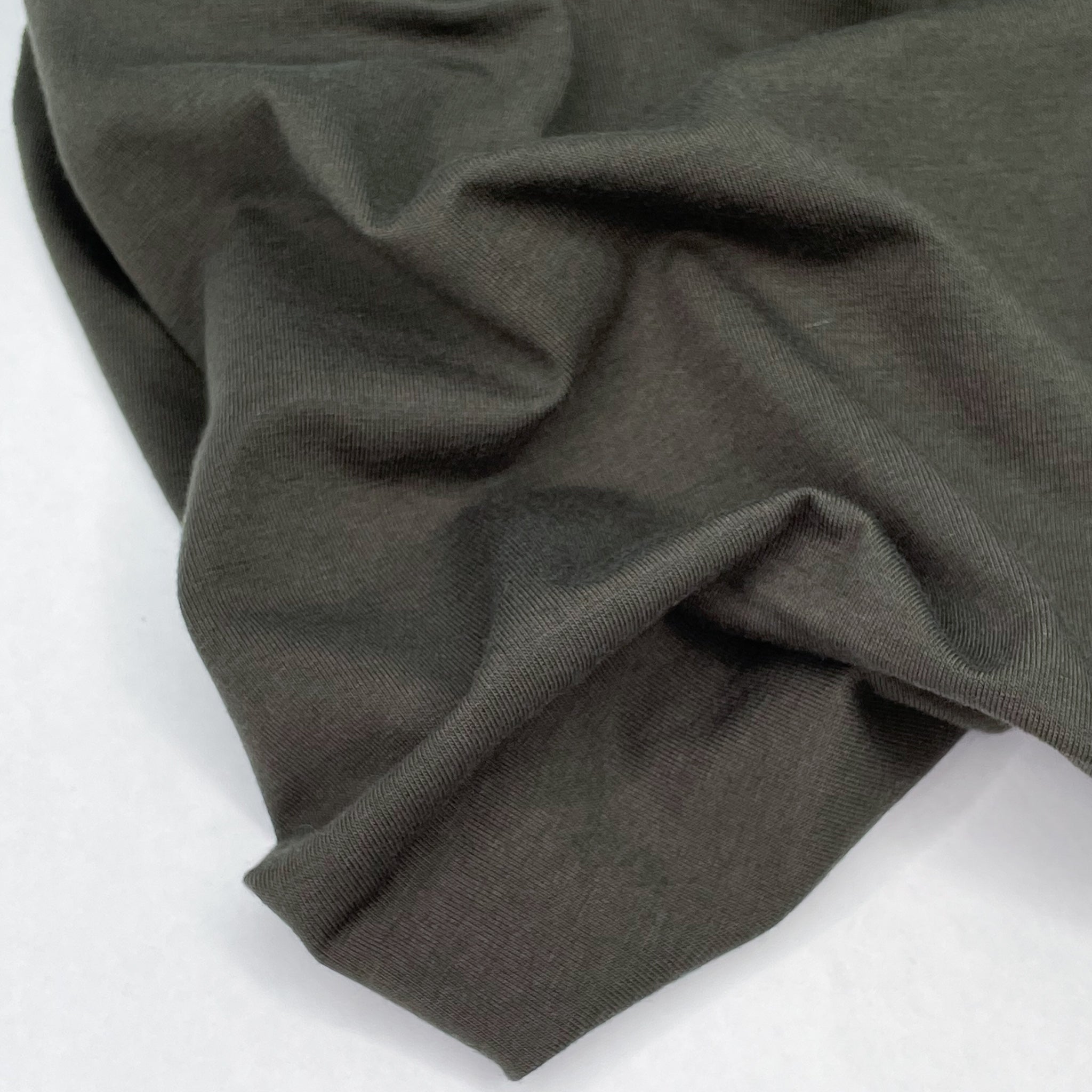 Charcoal Heather Tencel/Organic Cotton/Spandex Jersey Fabric - 200 GSM