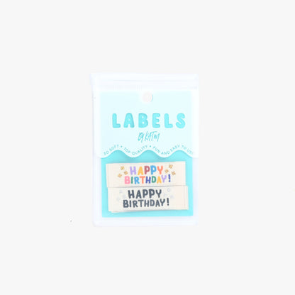 "HAPPY BIRTHDAY" Woven Label Pack - Kylie And The Machine
