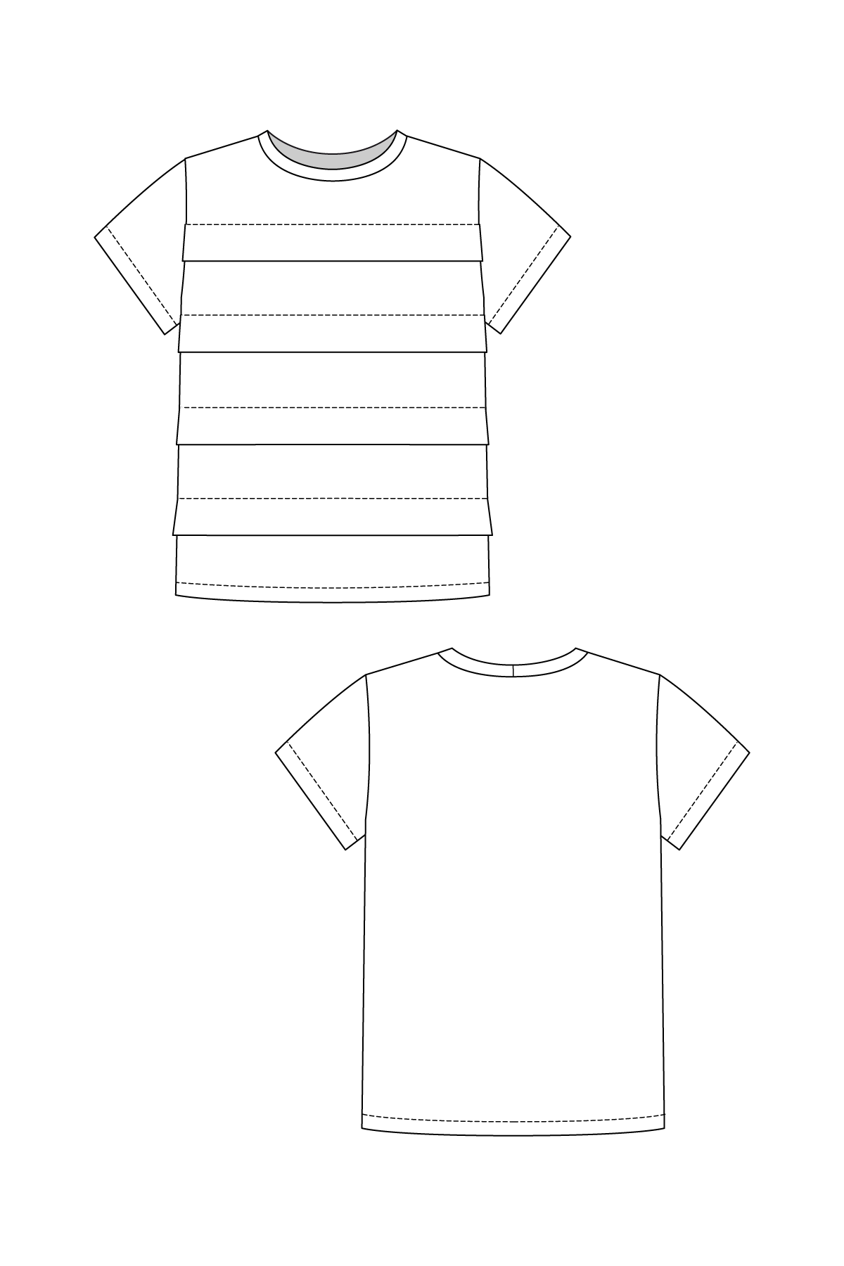 Laurie Pleated Tee - PDF Pattern - Named Clothing