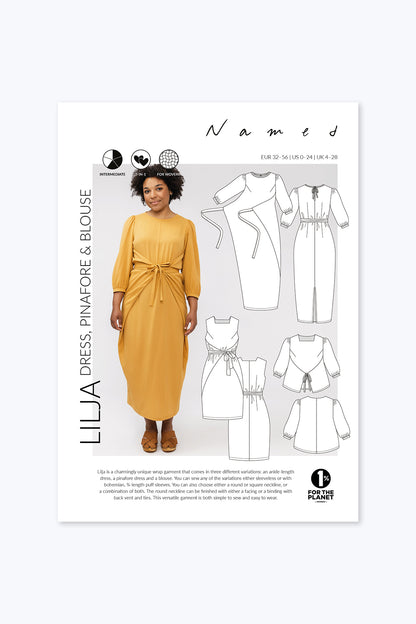 Lilja Dress, Pinafore & Blouse - PDF Pattern - Named Clothing