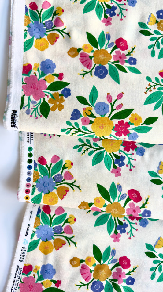 Bouquets - Life Of Plants - Di Ujdi - Cloud 9 Fabrics - Poplin