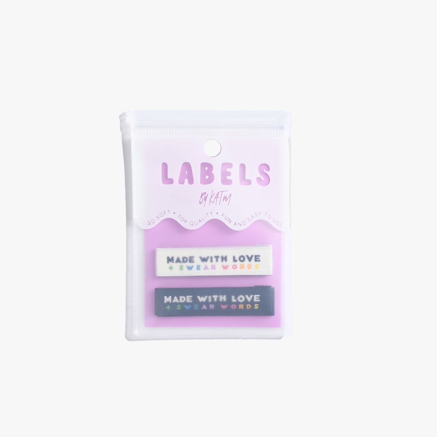 "MADE WITH LOVE AND SWEAR WORDS" V.2 Woven Label Pack - Kylie And The Machine