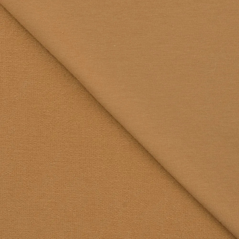 Organic Cotton Stretch French Terry - European Import - Oeko-Tex® - Caramel