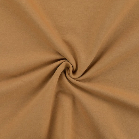 Organic Cotton Stretch French Terry - European Import - Oeko-Tex® - Caramel