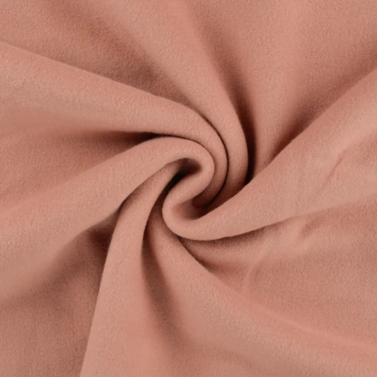 Organic Cotton Polar Fleece - European Import - Dusty Pink