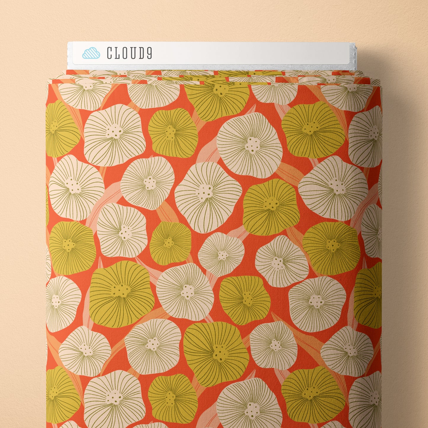 Blooms - Red - Poppy Fields - MK Surface - Cloud 9 Fabrics - Poplin