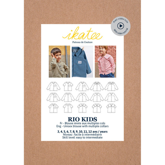 Rio Blouse Sewing Pattern - Kids 3/12Y - Ikatee