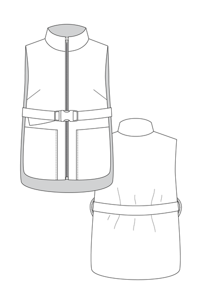 Saana Puffer Vest - PDF Pattern - Named Clothing