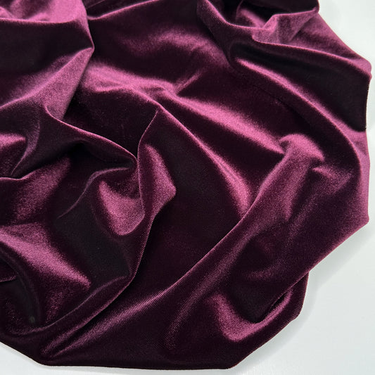 Stretch Velvet - Cranberry