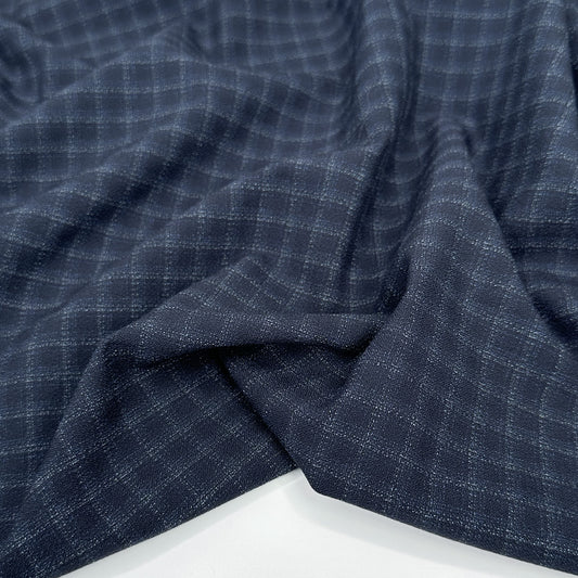 Yarn-Dyed Lenzing™ Ecovero™ Viscose Stretch Suiting - Navy