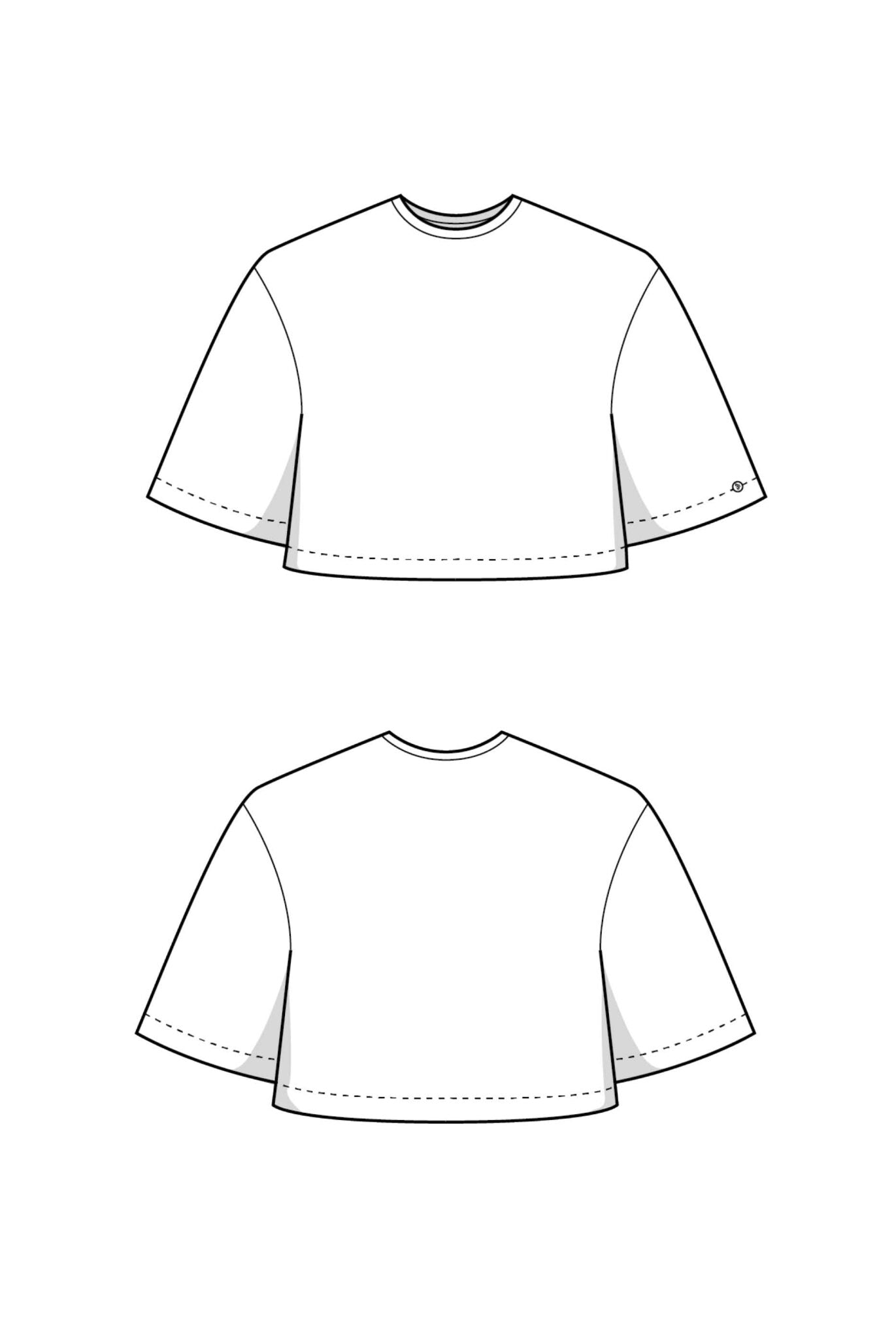 The Cropped T-Shirt - Paper Sewing Pattern - Juliana Martejevs