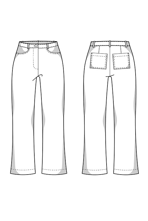 The Dina Jeans - Paper Sewing Pattern - Juliana Martejevs