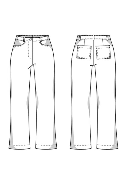 The Dina Jeans - Paper Sewing Pattern - Juliana Martejevs