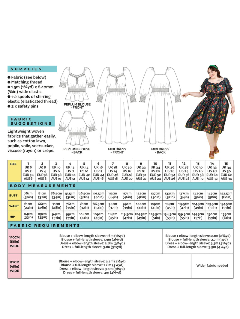 Mabel Dress + Blouse Pattern - Tilly And The Buttons – Simplifi Fabric